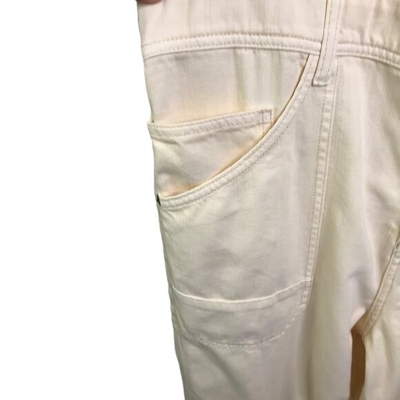 Pilcro Anthropologie Overalls Womens 32 Cream Denim Halter Neck Carpenter Pocket - Picture 8 of 10